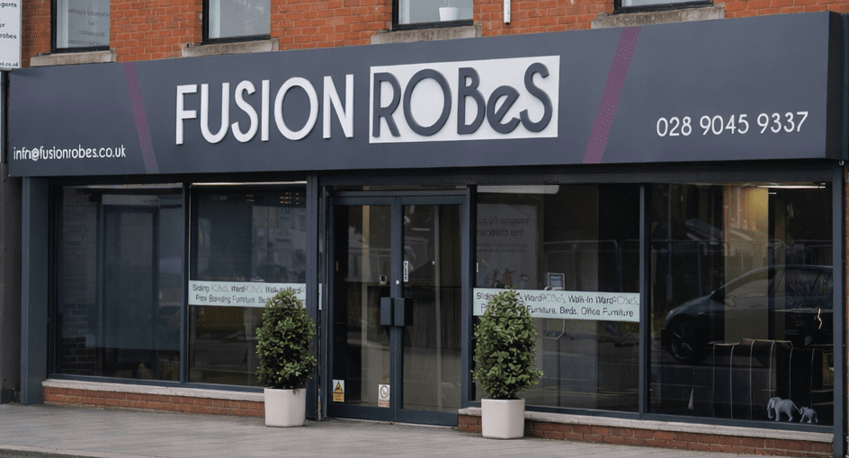Fusion Robes Belfast showroom - Marcus and Sharon founders