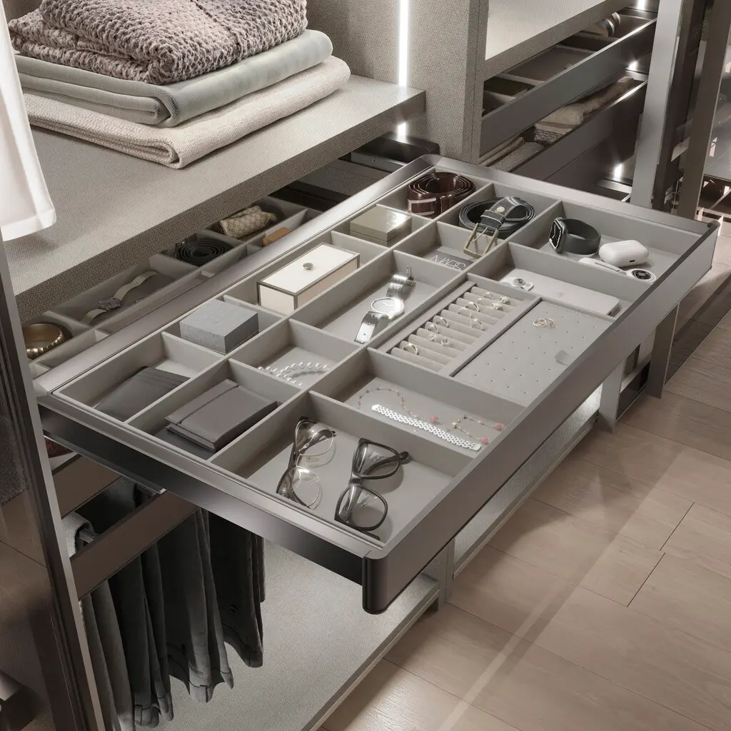Accessories you wardrobe with beautiful jewellery drawers