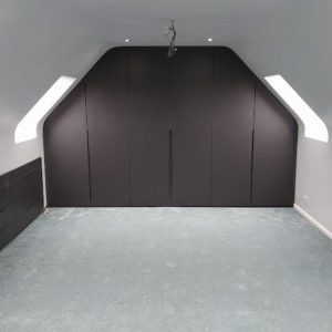 Bespoke fitted angled wardrobe Belfast, Fusion Robes Belfast Northern Ireland