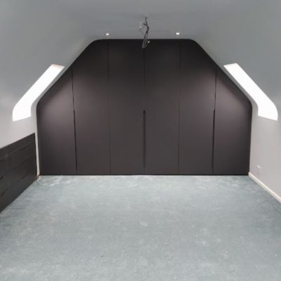 Bespoke fitted angled wardrobe Belfast, Fusion Robes Belfast Northern Ireland
