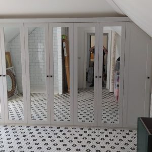 Bespoke fitted angled wardrobe Belfast, Fusion Robes Belfast Northern Ireland