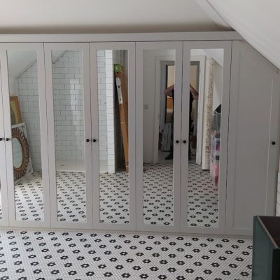 Bespoke fitted angled wardrobe Belfast, Fusion Robes Belfast Northern Ireland