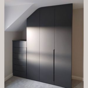 Bespoke fitted angled wardrobe Belfast, Fusion Robes Belfast Northern Ireland