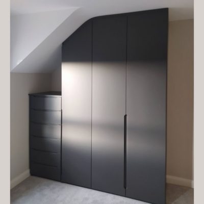 Bespoke fitted angled wardrobe Belfast, Fusion Robes Belfast Northern Ireland