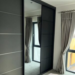 Black bespoke wardrobes Belfast - Fusion Robes