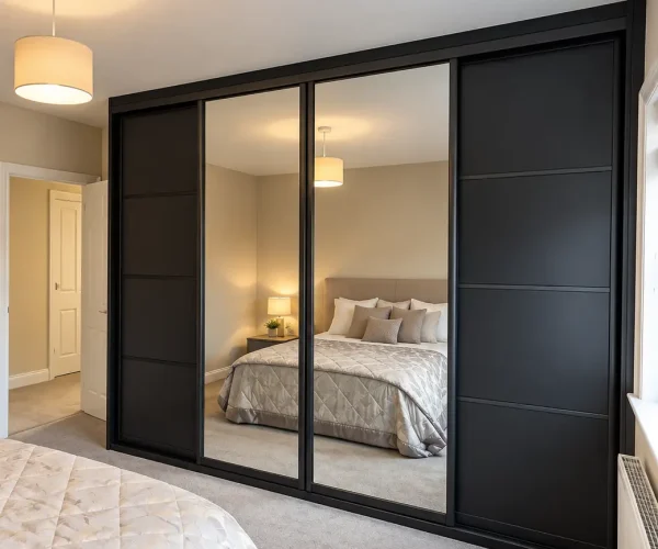 4 door sliding modern doors designed and made in Belfast