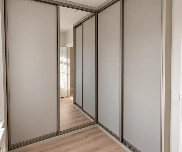 Bespoke corner sliding wardrobe made in Belfast