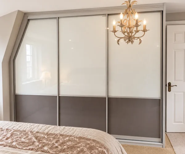 Two tone angled wardrobe fitted in Belfast
